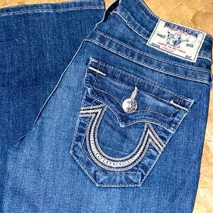 Straight leg denim jeans